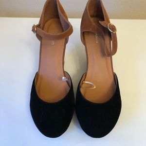 Black and Tan Torrid Wedge Heels